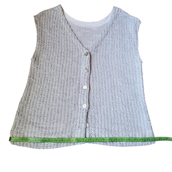 Women's Cut Loose Reversible Vest Size Medium Shades of Grey/Taupe - Picture 5 of 8